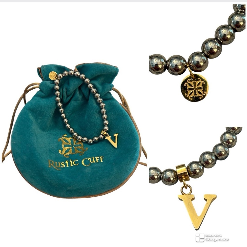 Rustic Cuff NWOT initial bracelet V